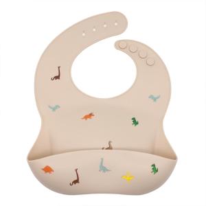 038780 Food Grade Soft Baby Silicone Bibs with Food Catcher