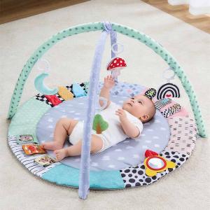 Tiny Paws Montessori Round Baby Play Mat & Gym &ndash; Detachable Arches with Sensory Toys (Model: ZL2525)